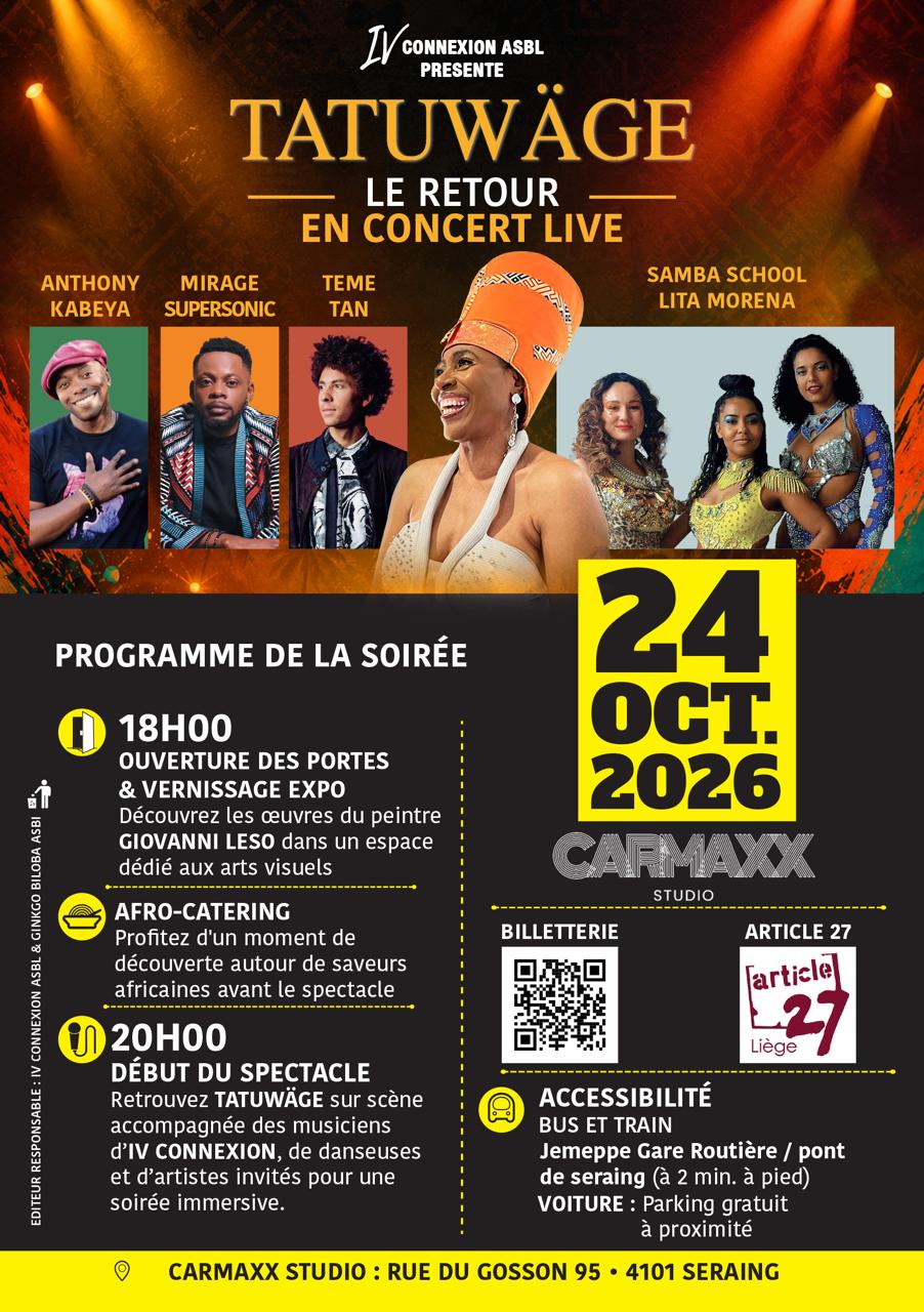 Programme de la soirée Tatuwäge - 24 octobre 2026